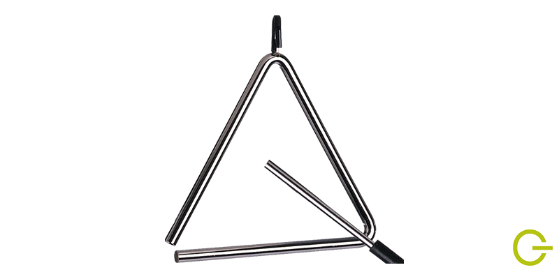 Triangle Instrument De Musique Avec L'art De La Ligne De Batteur
