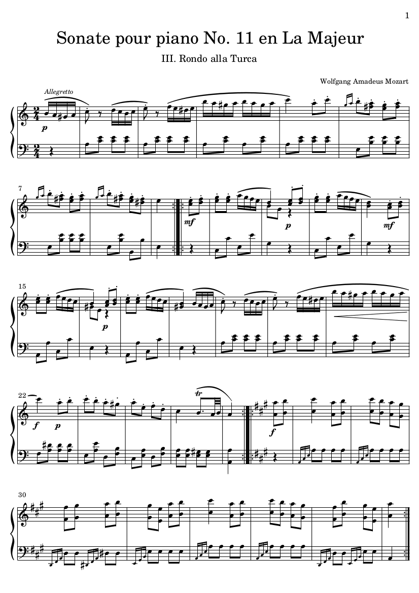 La musique la plus facile à jouer au piano (Mozart pour débutant) niveau 1  